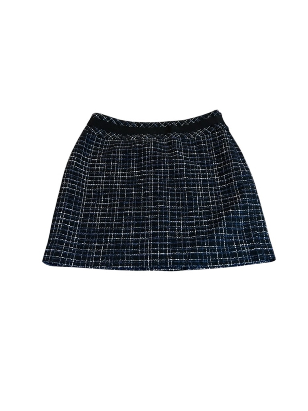 LOFT Black and blue tweed Mini Skirt - Picture 1 of 4